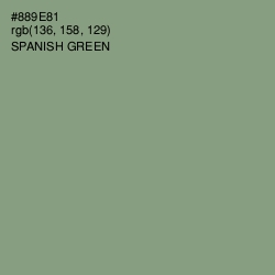 #889E81 - Spanish Green Color Image